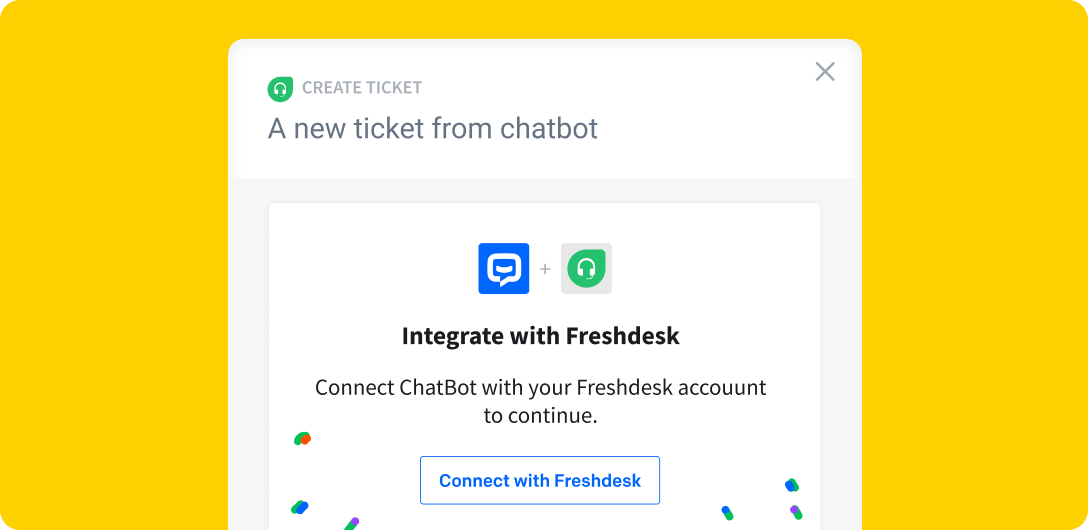 No-code ChatBot Freshdesk integration