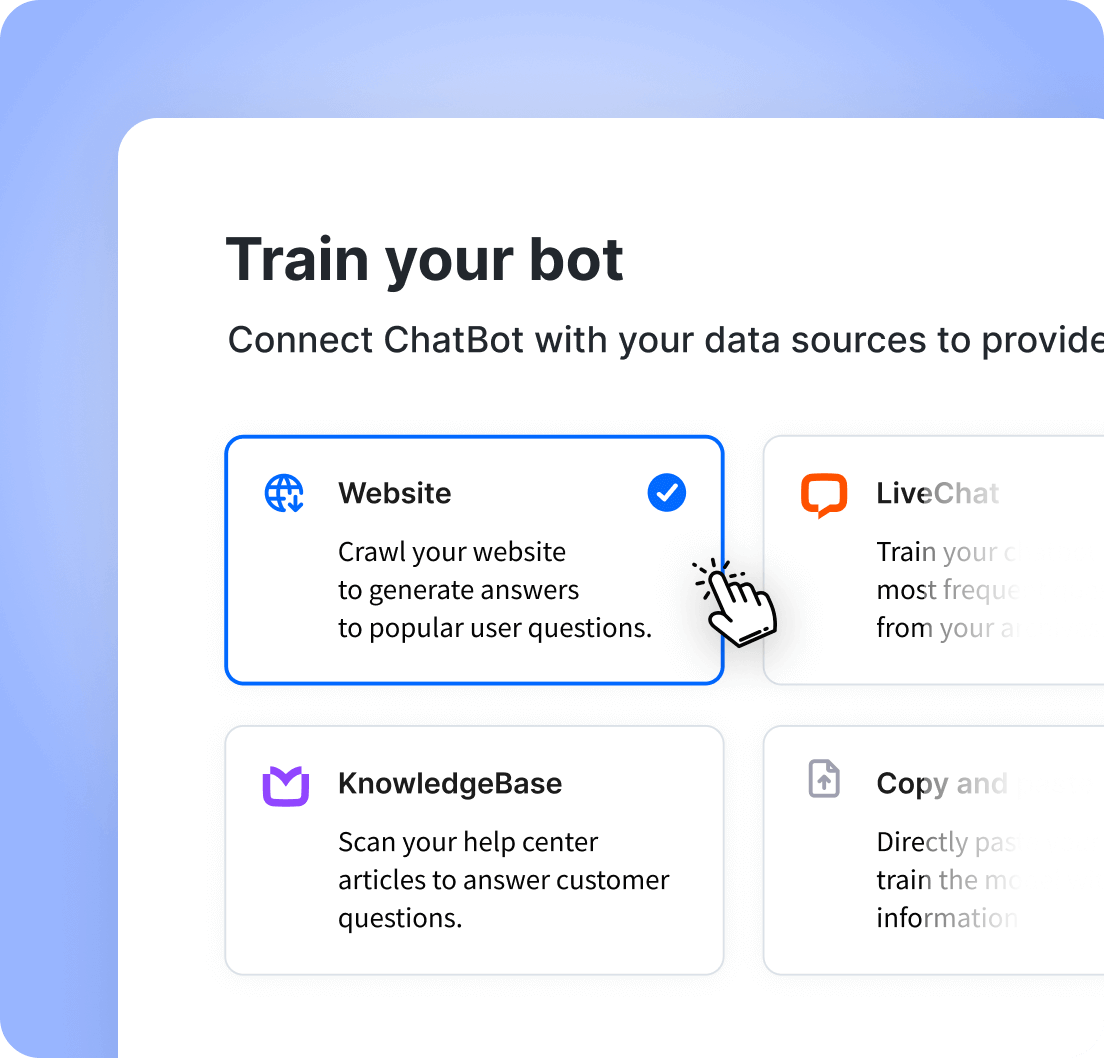 Chatbot software training sources