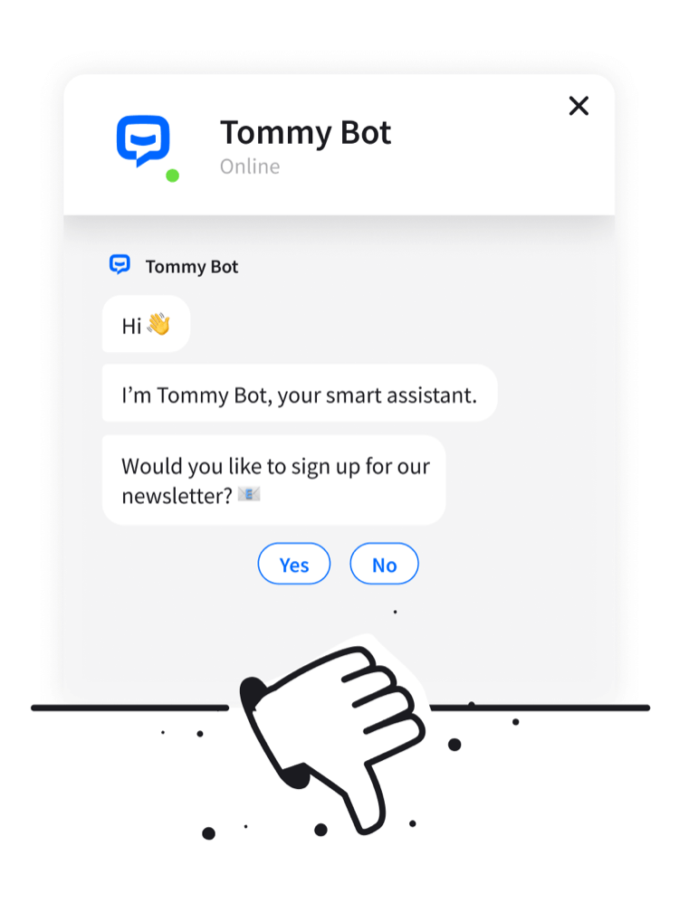 Chatbot buttons