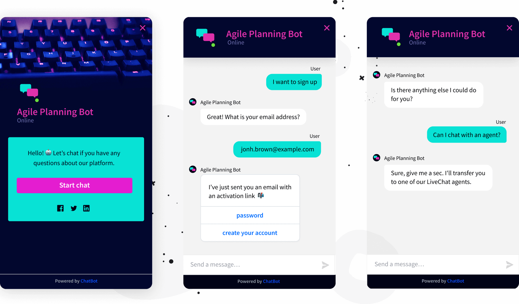 The gallery of chatbots