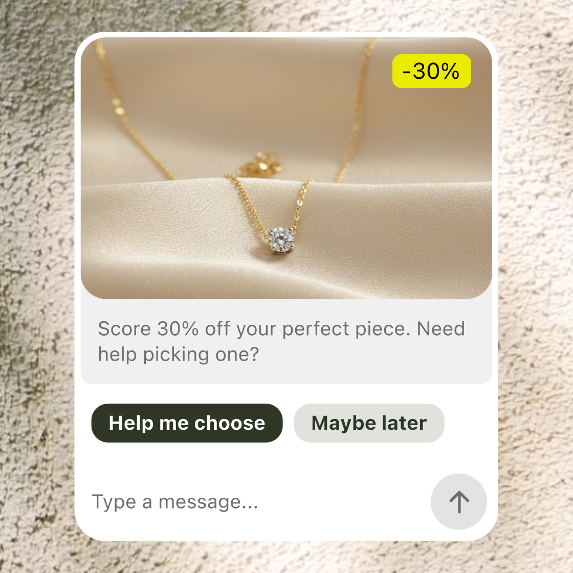 Enterprise AI chatbot resolving a customer conversation on a website.