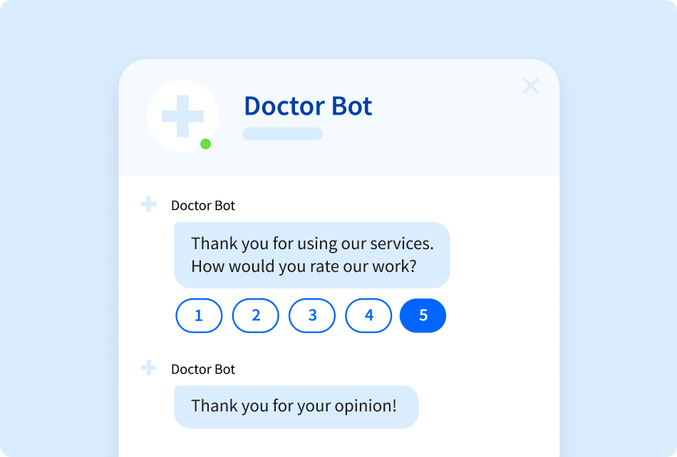 Healthcare chatbot patient survey