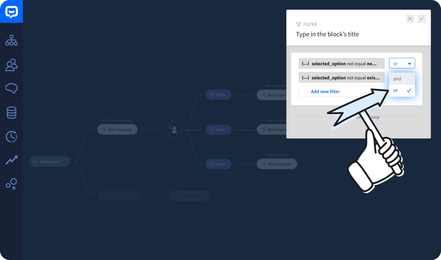 Filter conditions in ChatBot 