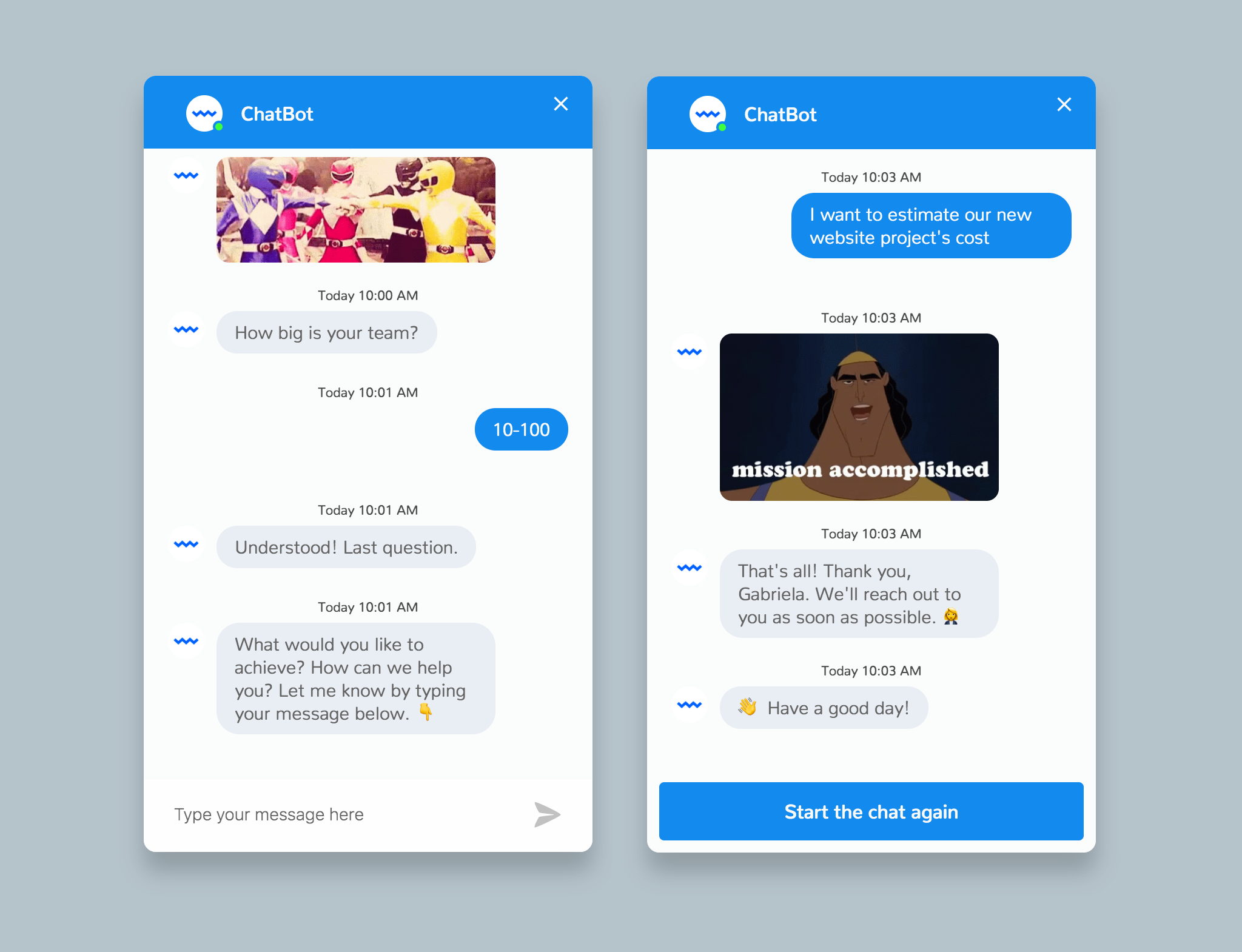 ChatBot lead generation template