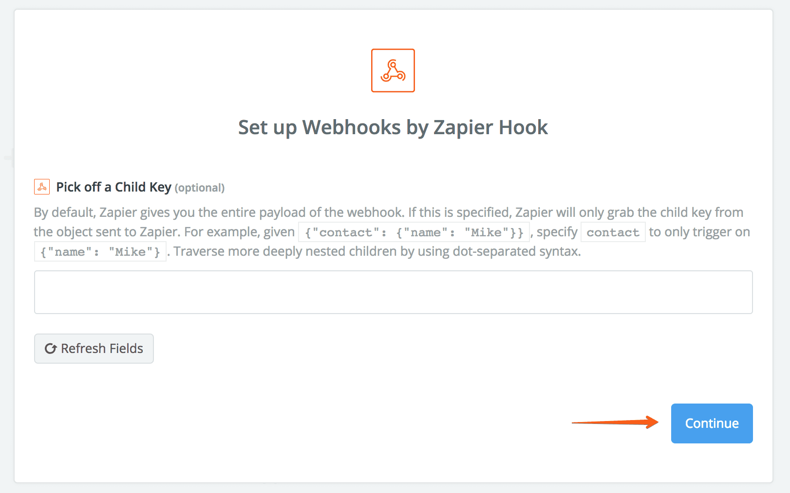 Setup webhooks with Zapier
