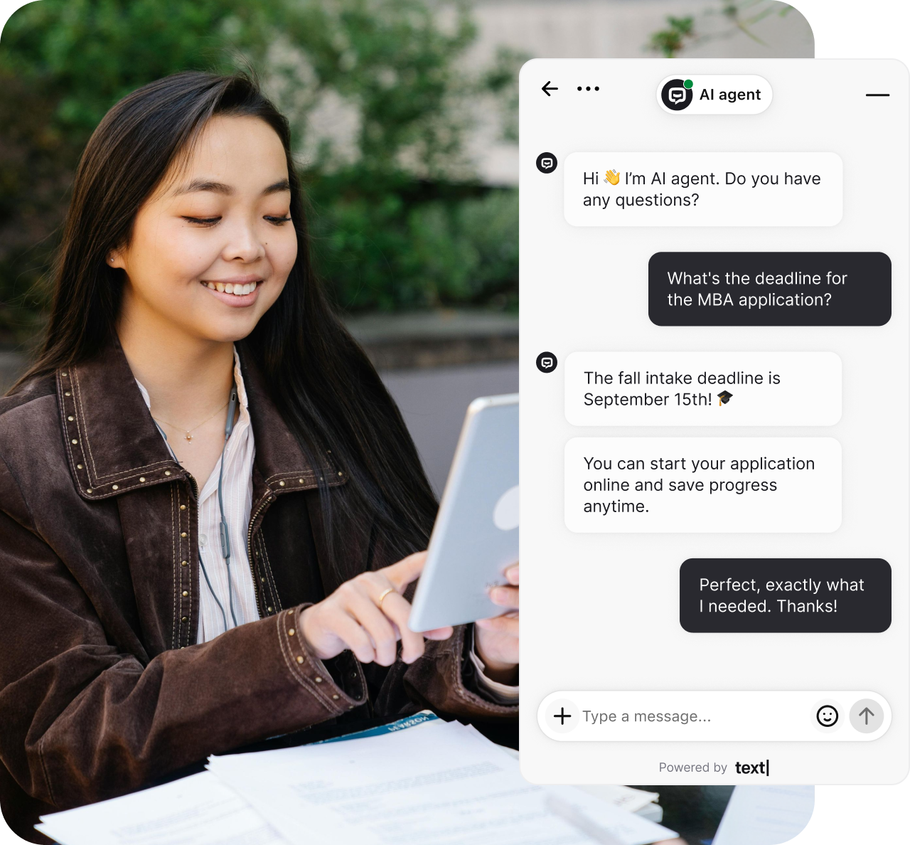AI chatbot for education supporting student learning and campus communication
