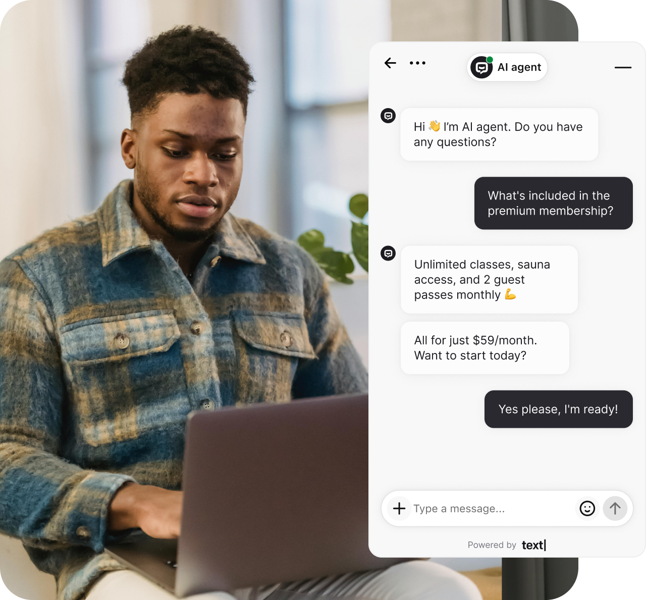 AI chatbot for gym and fitness managing class bookings and member inquiries
