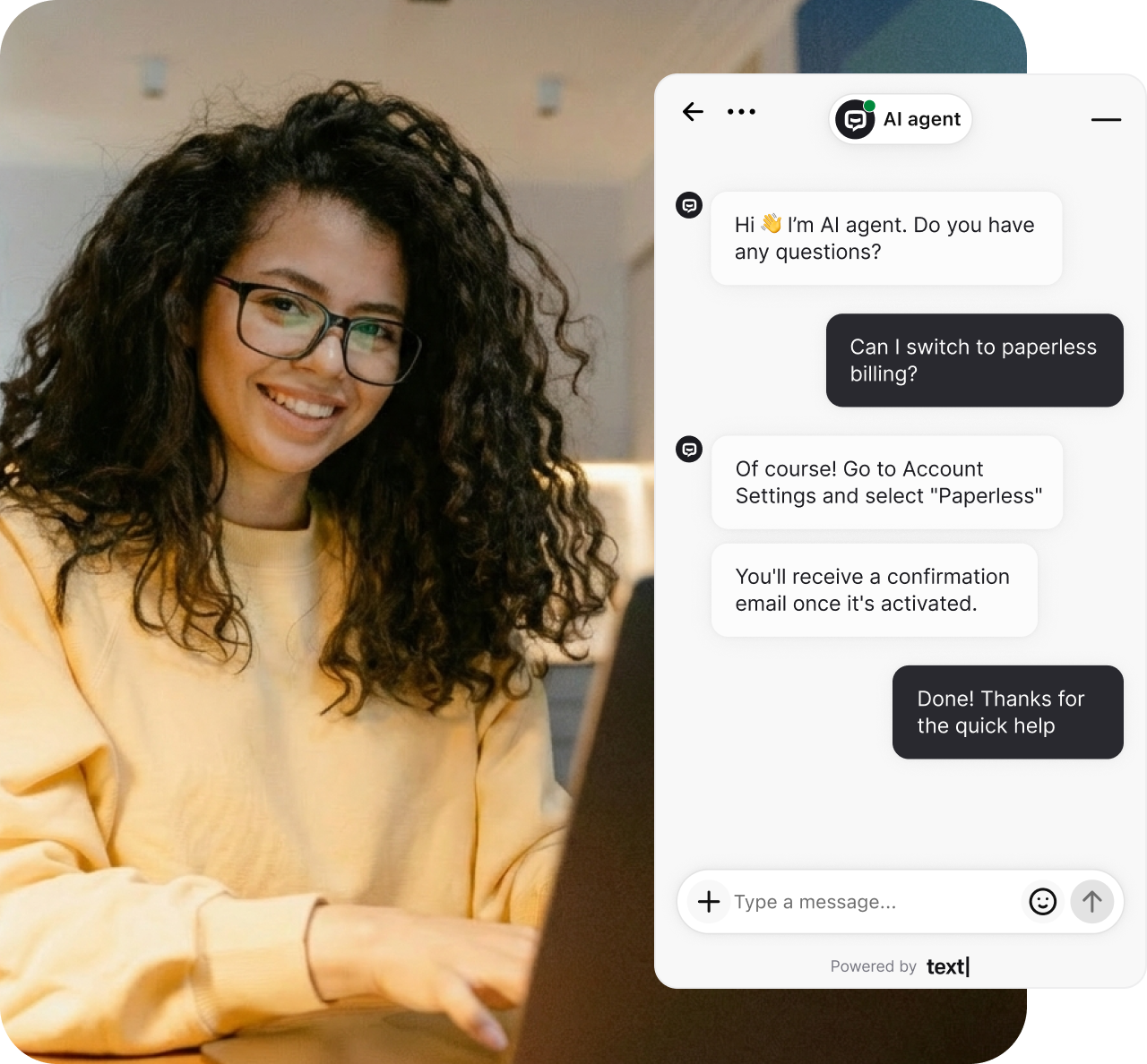 AI chatbot for utilities handling billing inquiries and service outage reports