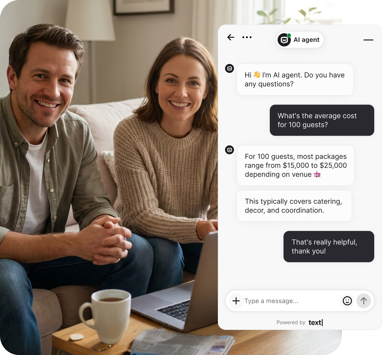 AI chatbot for wedding planners managing vendor coordination and venue bookings