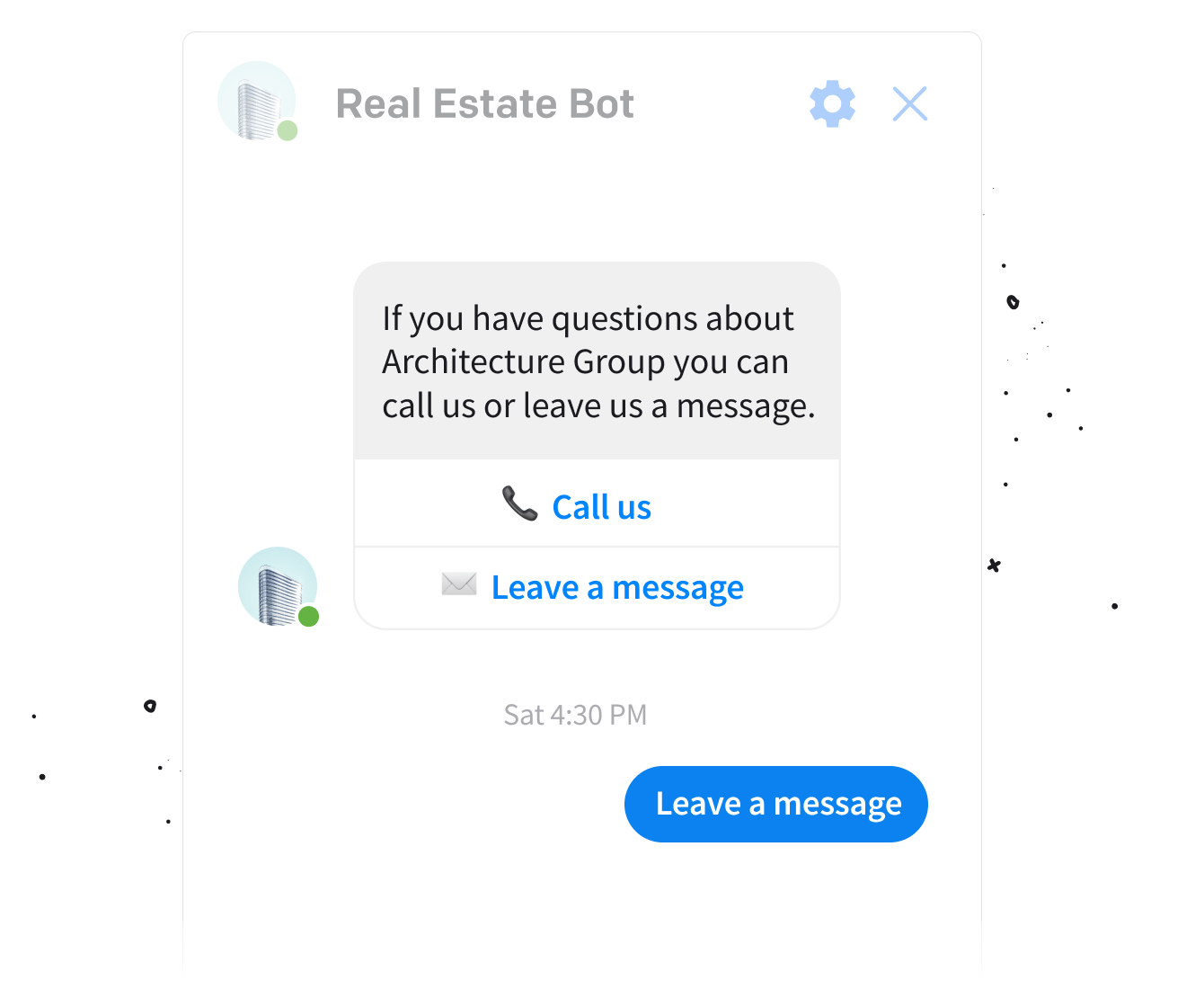 Buttons response for Facebook Messenger