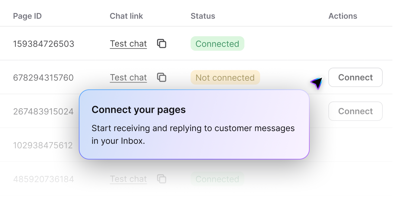 One-click Messenger integration – connect Facebook pages to ChatBot by Text