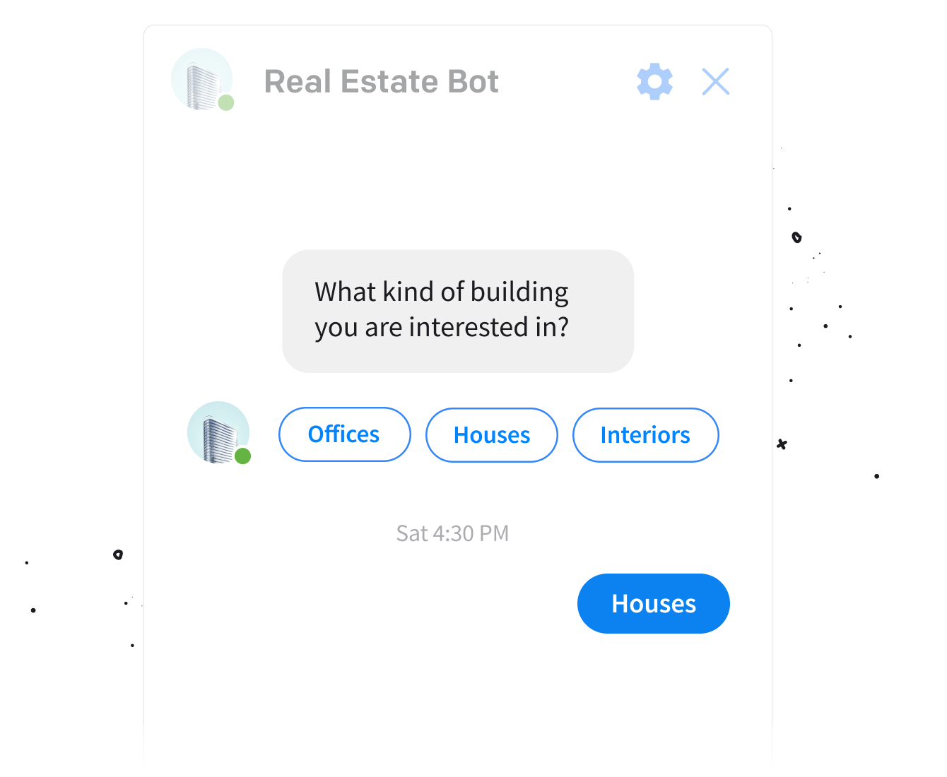 Quick replies response for Facebook Messenger