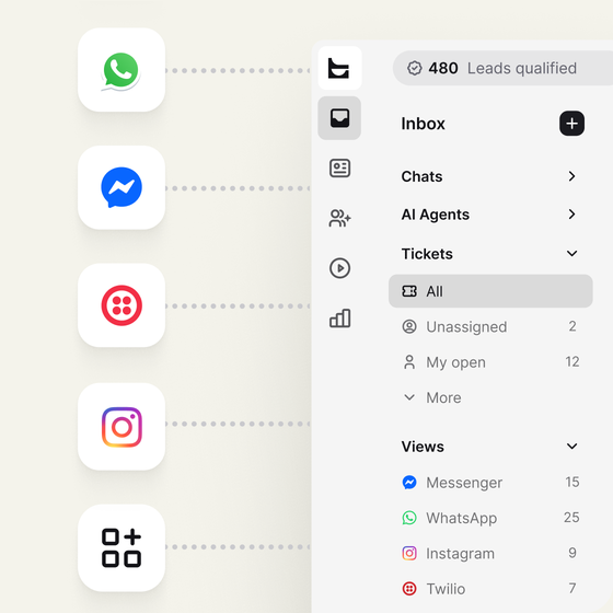 ChatBot AI Agent connected to popular business tools