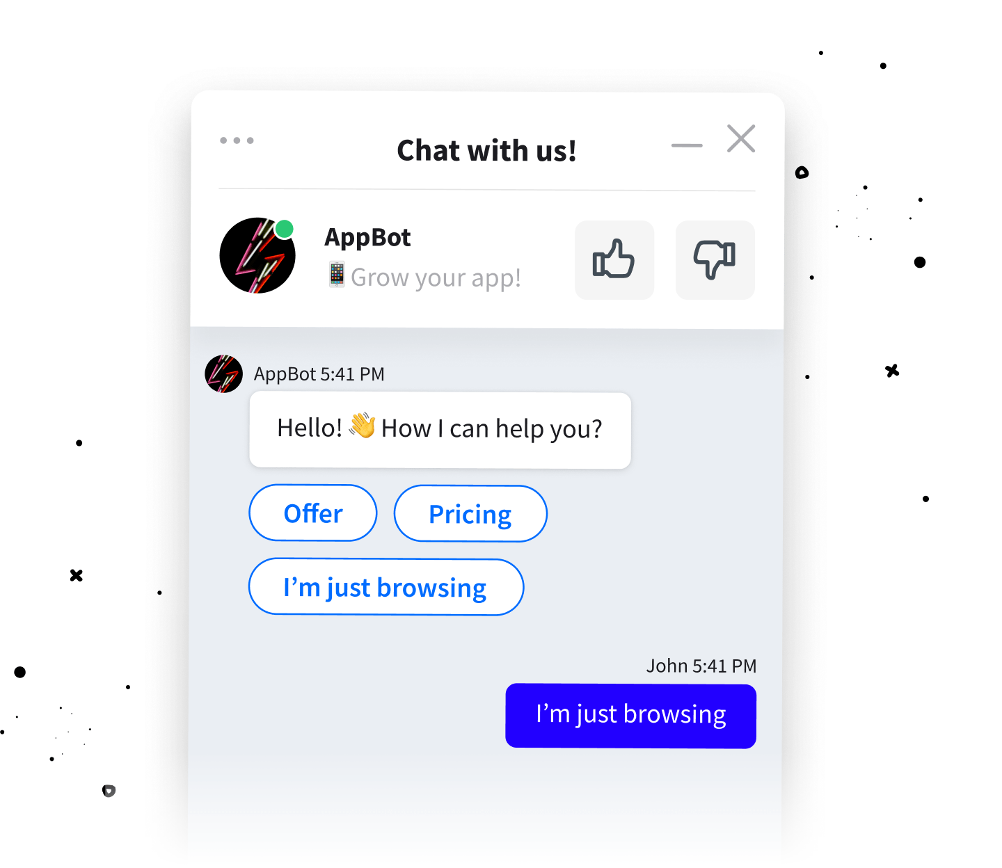Welcome chat bot for LiveChat integration