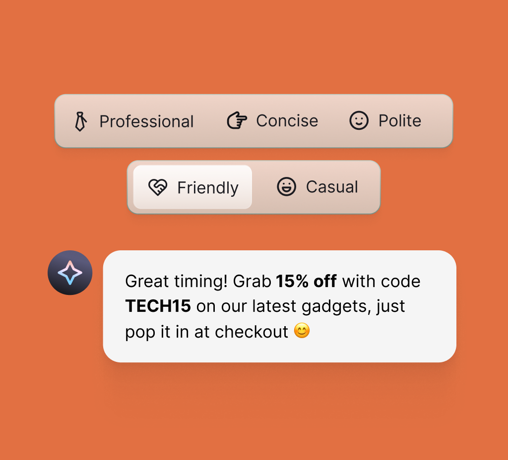 On-brand AI replies with consistent tone and style in every message