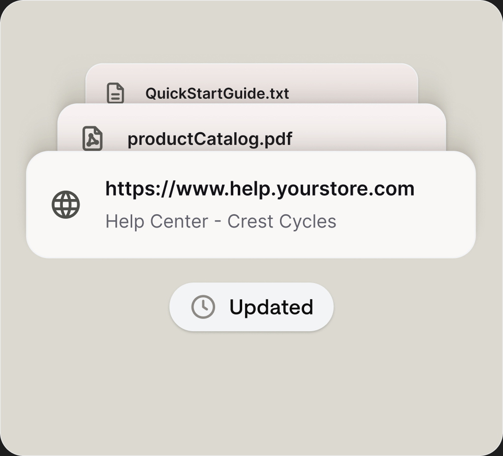 Set the rules and train your Shopify AI chatbot with your content