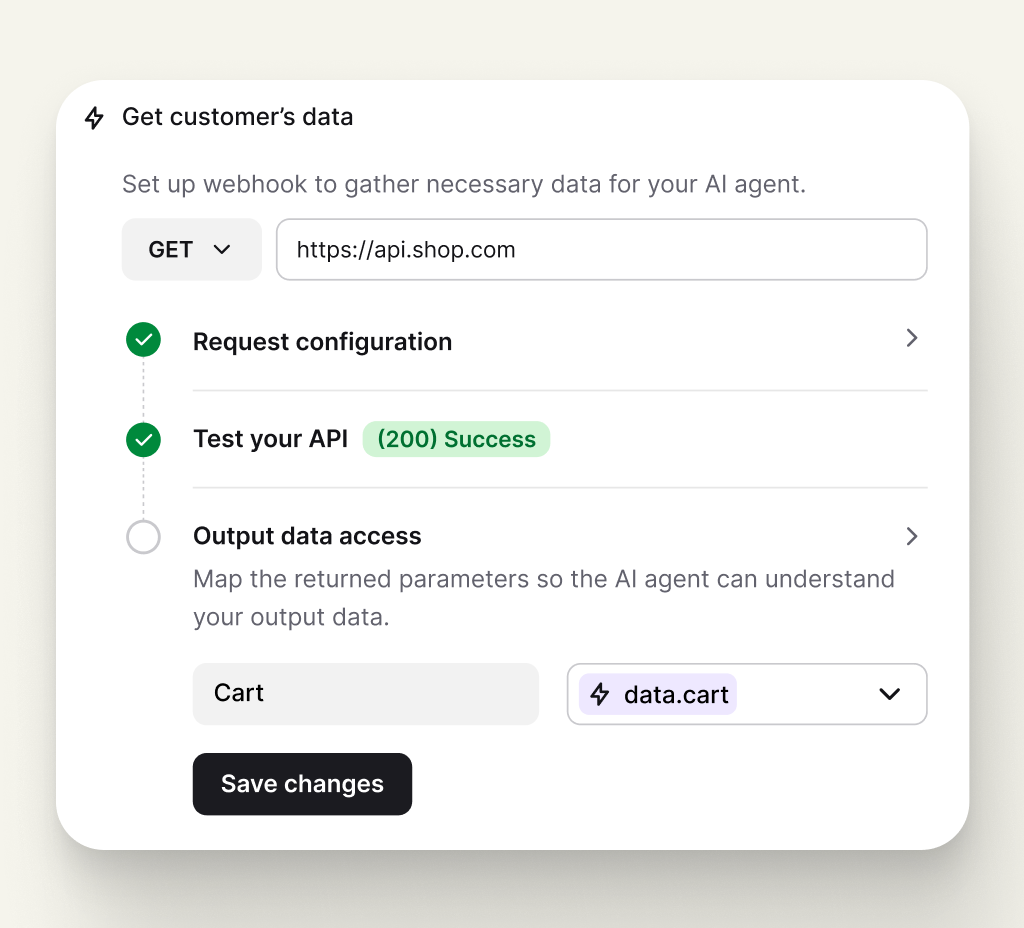 Webhooks configuration in ChatBot