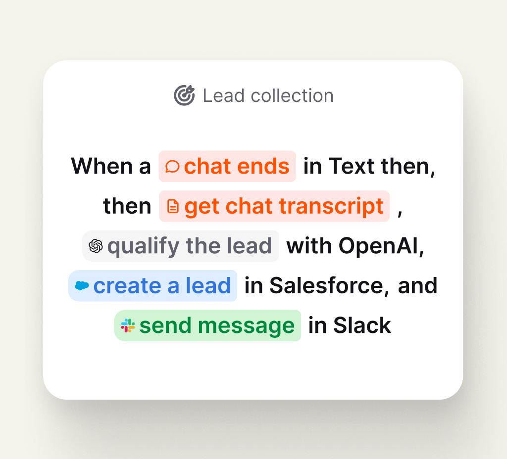 Example of a Workflows lead-collection automation