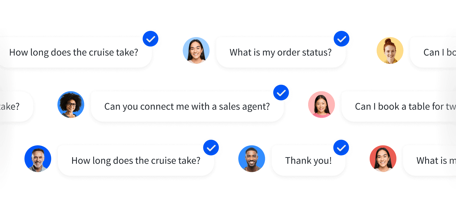 Customers' queries resolved by an AI chatbot