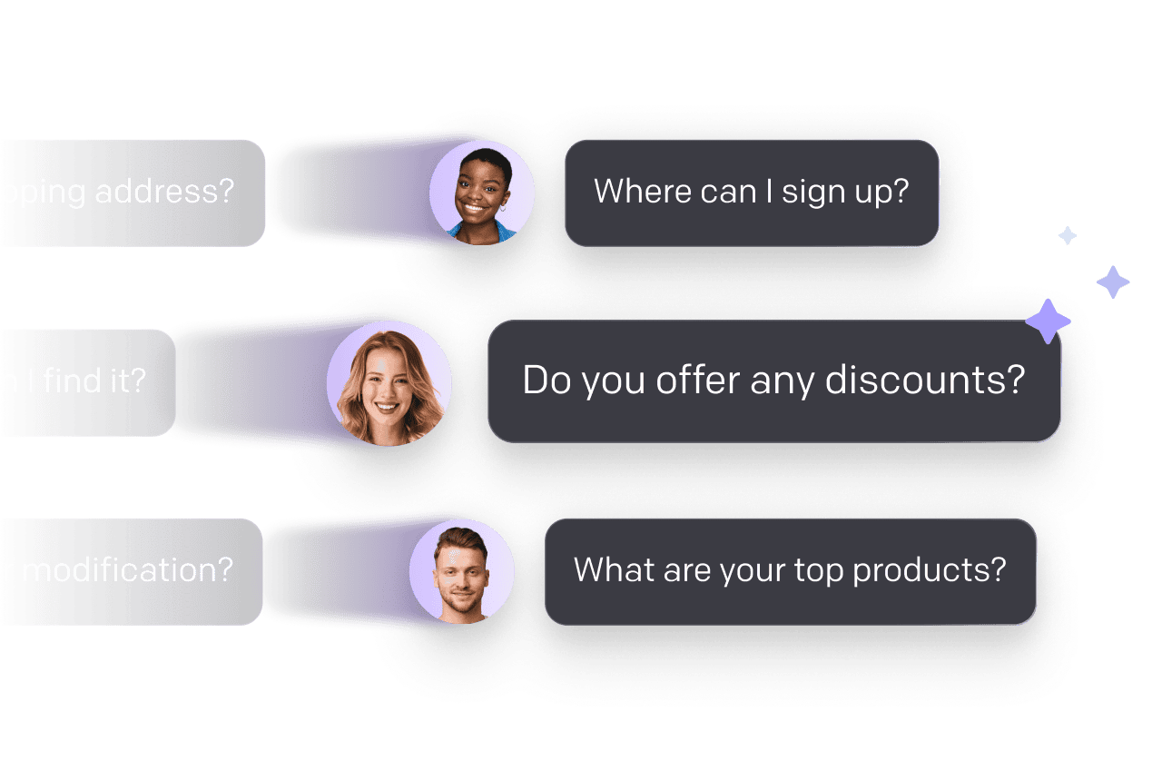 AI powered chatbot answering customer inquiries about discounts and products to improve customer service